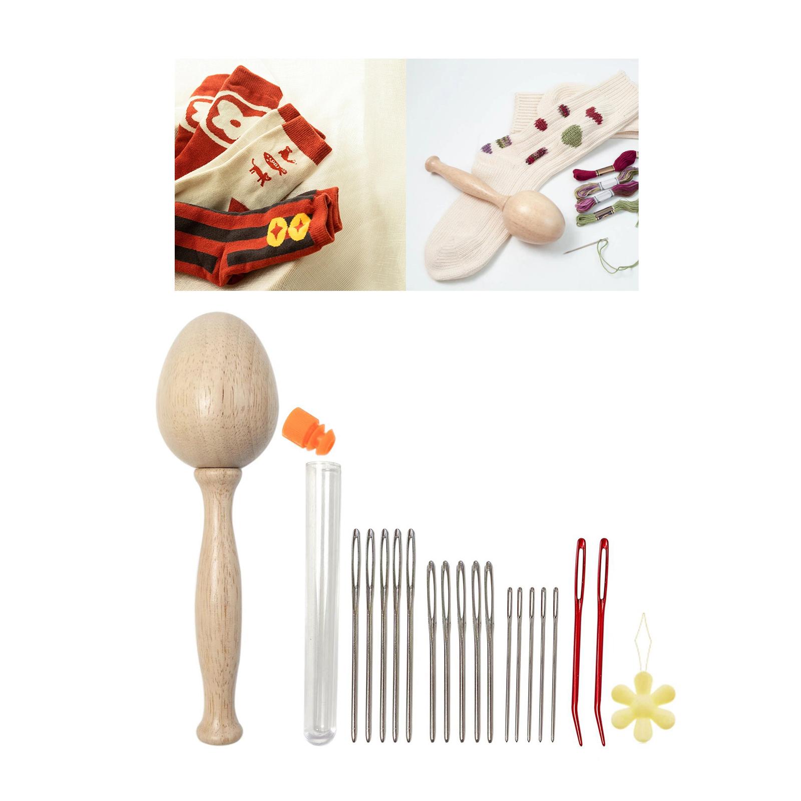 Embroidery Egg - Cogumelo de Costura de Madeira para
