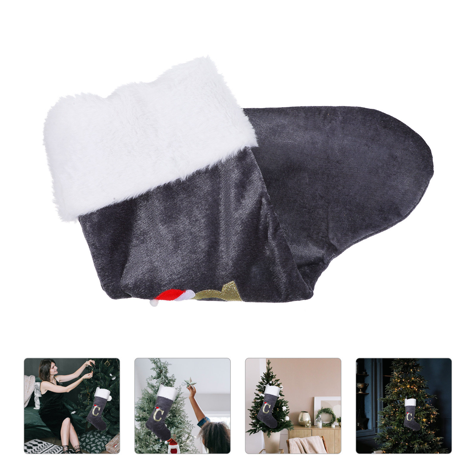 Embroidery Xmas Stocking - Meia de Natal com Bordado de
