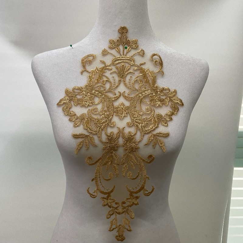 Embroidery Veil - Tecido de Renda Bordada Exquisita Multicolorida