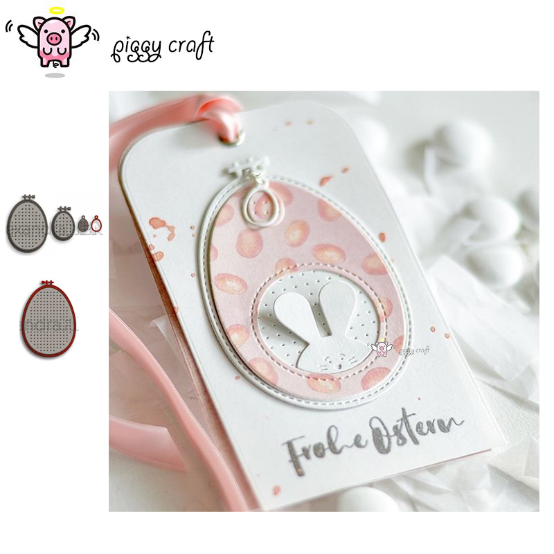Embroidery Egg - Piggy craft corte de metal morre