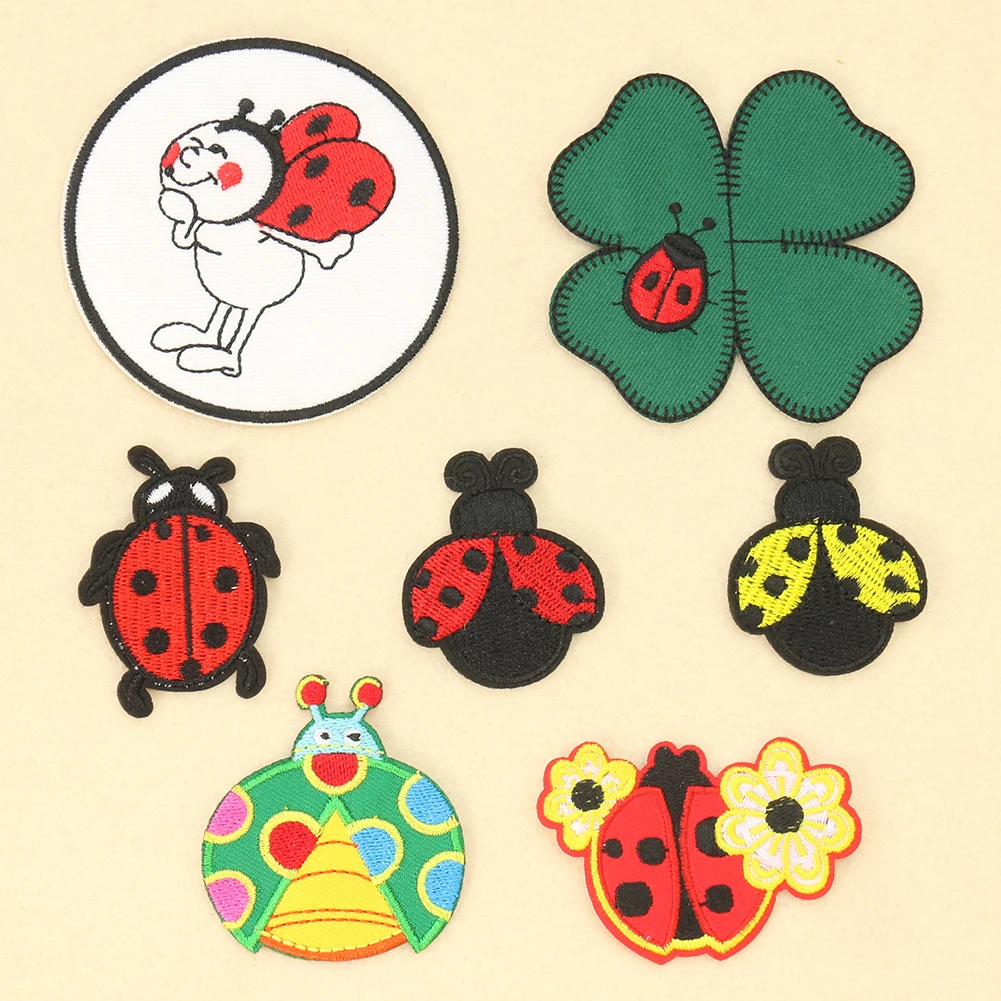 Embroidery Lady Bug - Cartoon Ladybug Decalques Bordados para Roupas