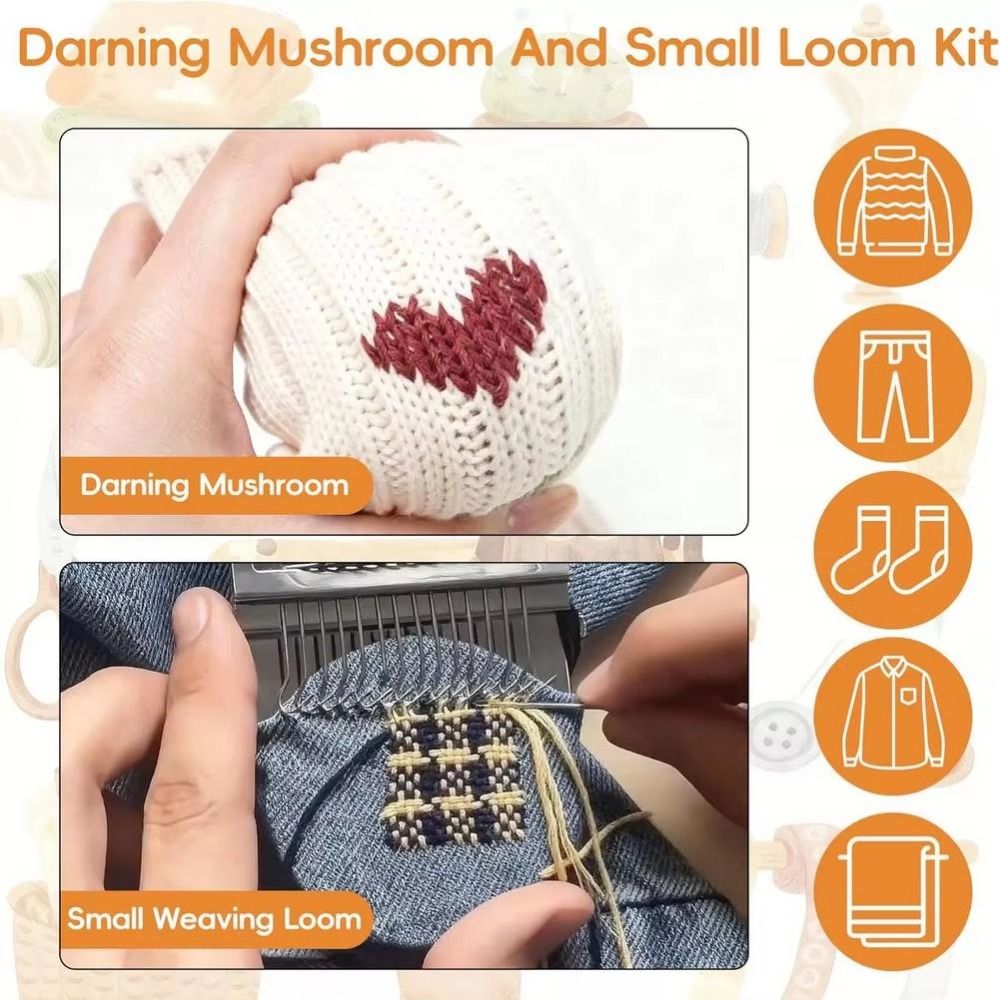 Embroidery Egg - Kit de Reparo de Meias DIY: