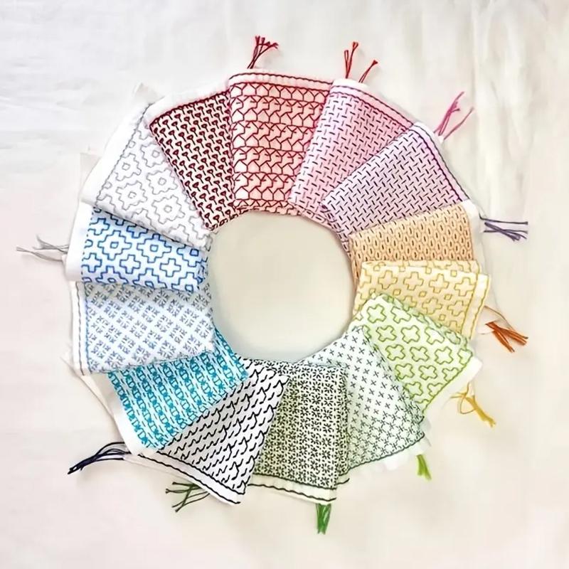 Embroidery Kit - 9/32 pçs linha e agulhas denim