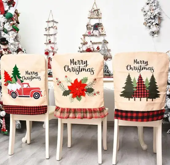 4/6/8 pçs capa de cadeira de n - Embroidery Xmas Tree avaliação e preço