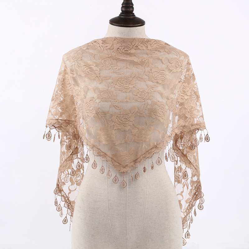 Moda igreja xale laço véu cach - Embroidery Veil avaliação e preço