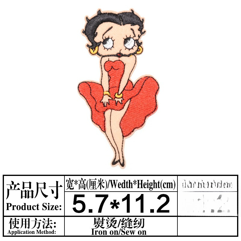 Patch Betty Boop com Estampa d - Embroidery Kit avaliação e preço