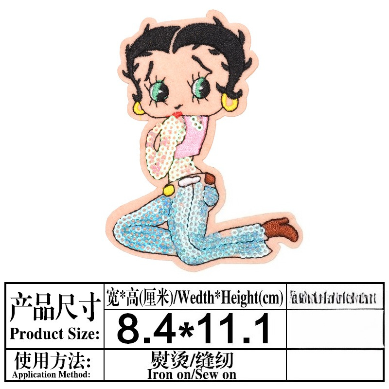 Patch Betty Boop com Estampa d - Embroidery Kit avaliação e preço
