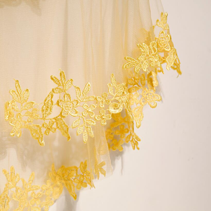 Pashmina feminina de malha ama - Embroidery Yellow avaliação e preço