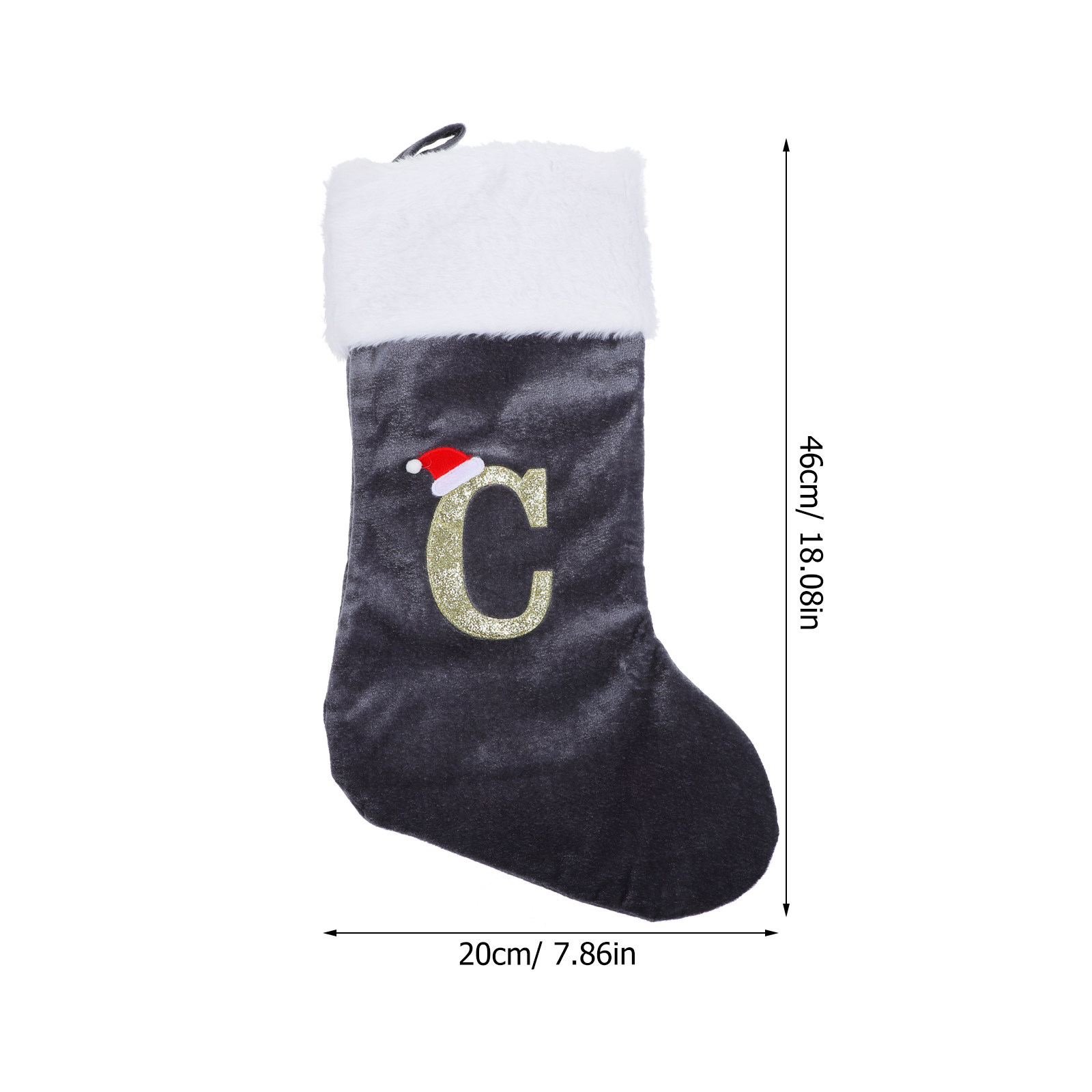Meia de Natal com Bordado de D - Embroidery Xmas Stocking avaliação e preço