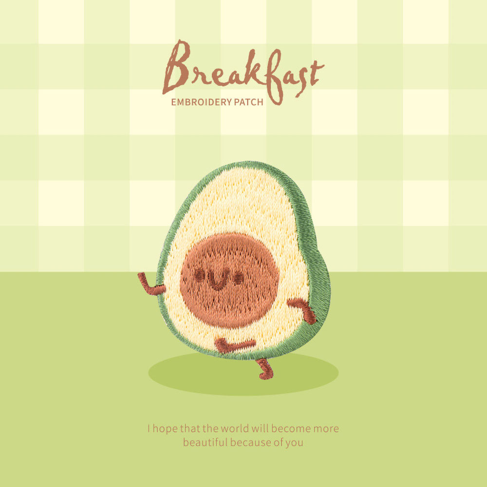 1 peça remendo de café da manh - Embroidery Egg avaliação e preço