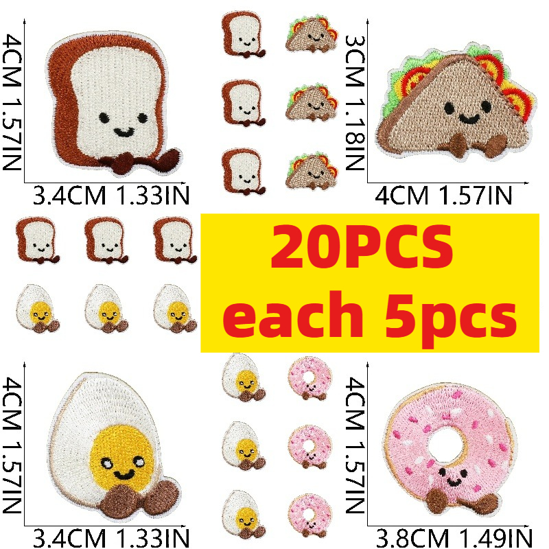 10/20 Peças Adesivos de Pano B - Embroidery Egg avaliação e preço
