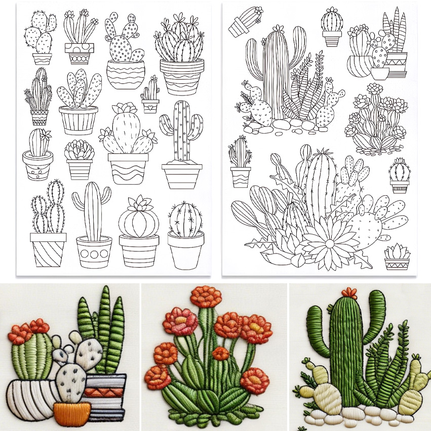 Kit de Bordado de Cactos com 4 - Water Soluble Stabilizer avaliação e preço