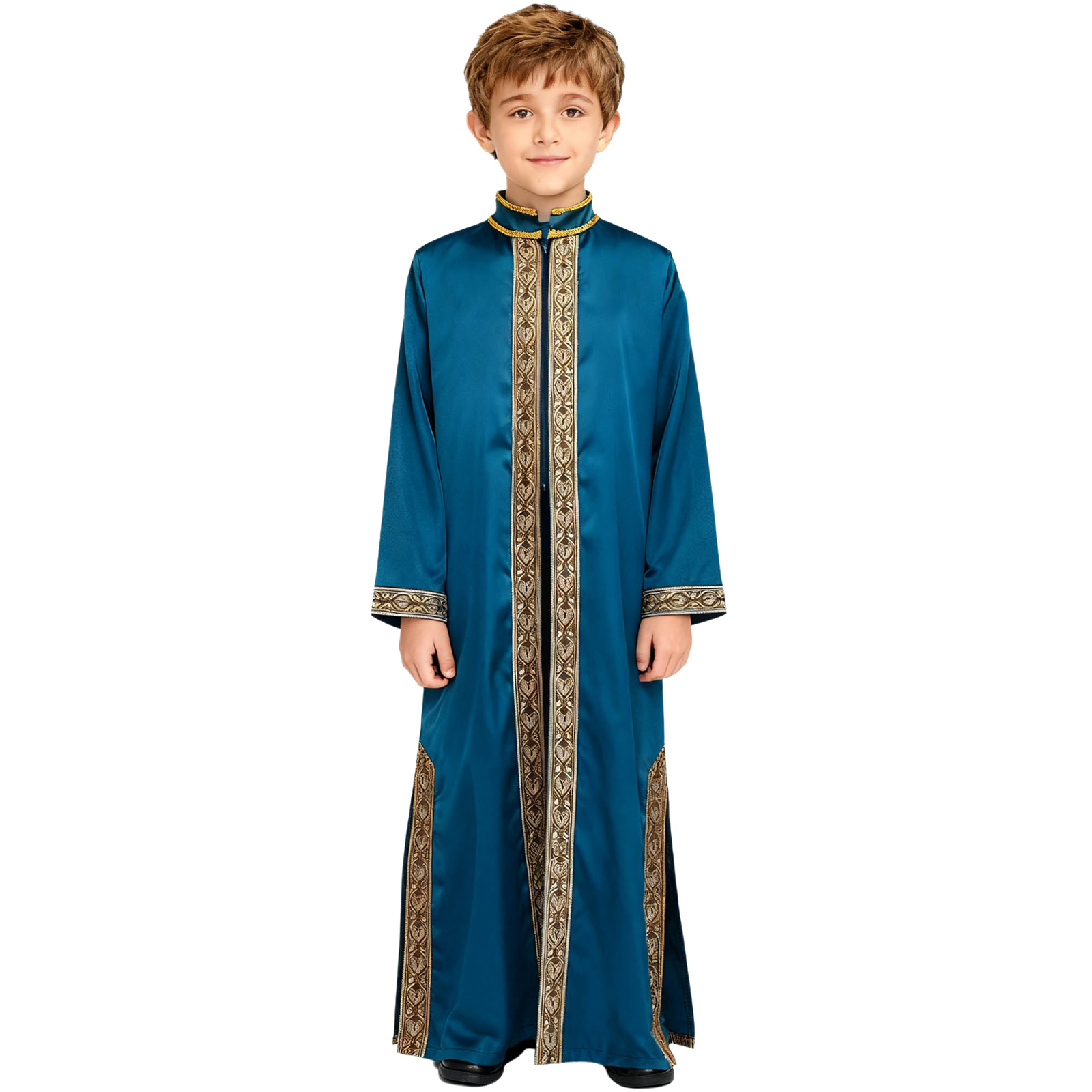 Meninos ouro bordado maxi muçu - Embroidery Jacket avaliação e preço