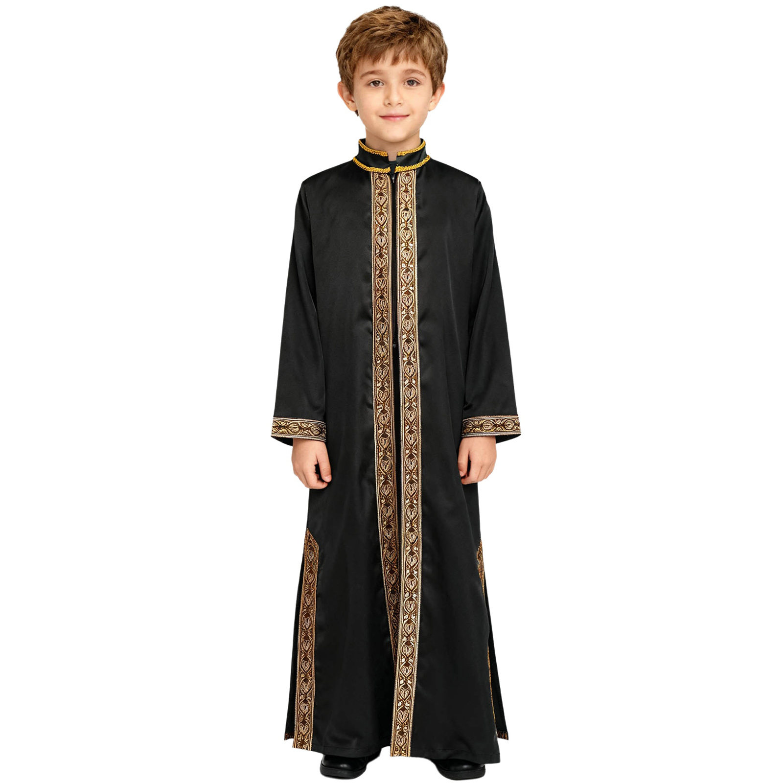 Meninos ouro bordado maxi muçu - Embroidery Jacket avaliação e preço