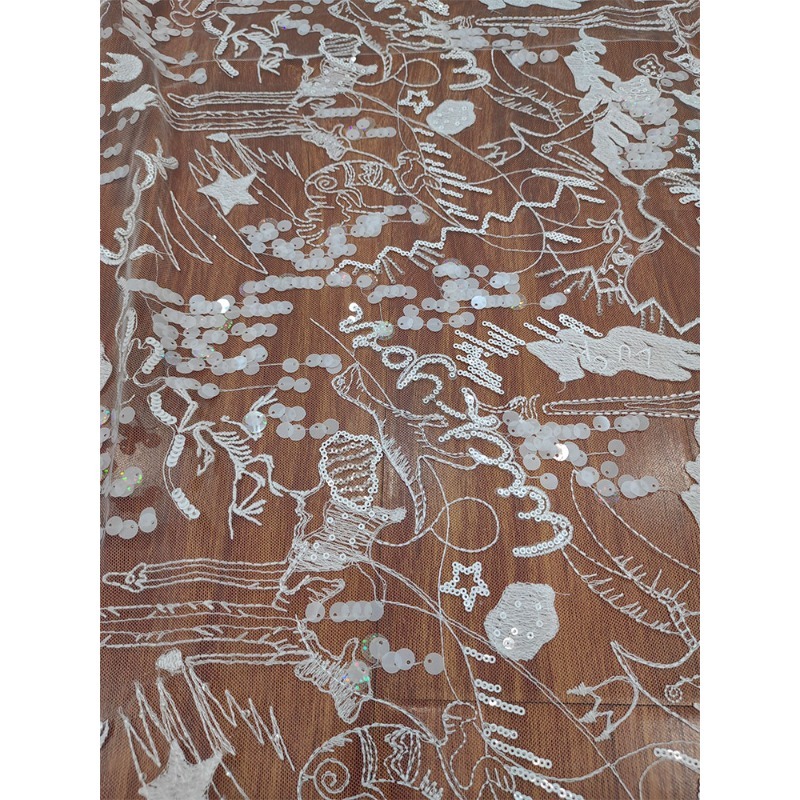 Novo requintado e macio decalq - Embroidery Veil avaliação e preço