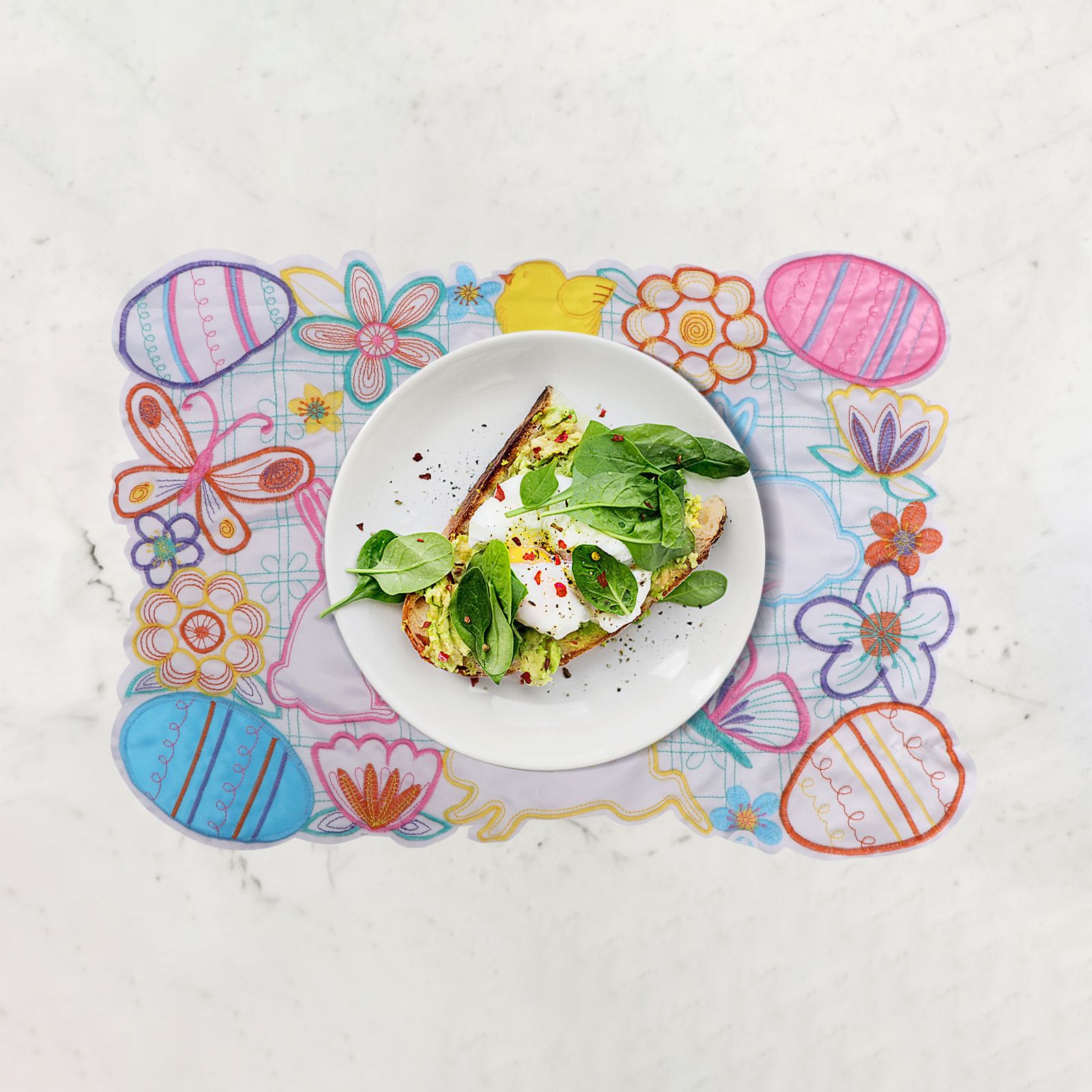 1 Peça de Sousplat de Coelho e - Embroidery Egg avaliação e preço