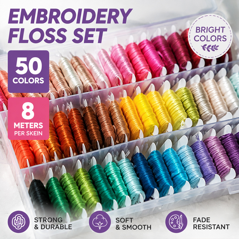 Kit de Linhas de Bordado 100%  - Embroidery Kit avaliação e preço
