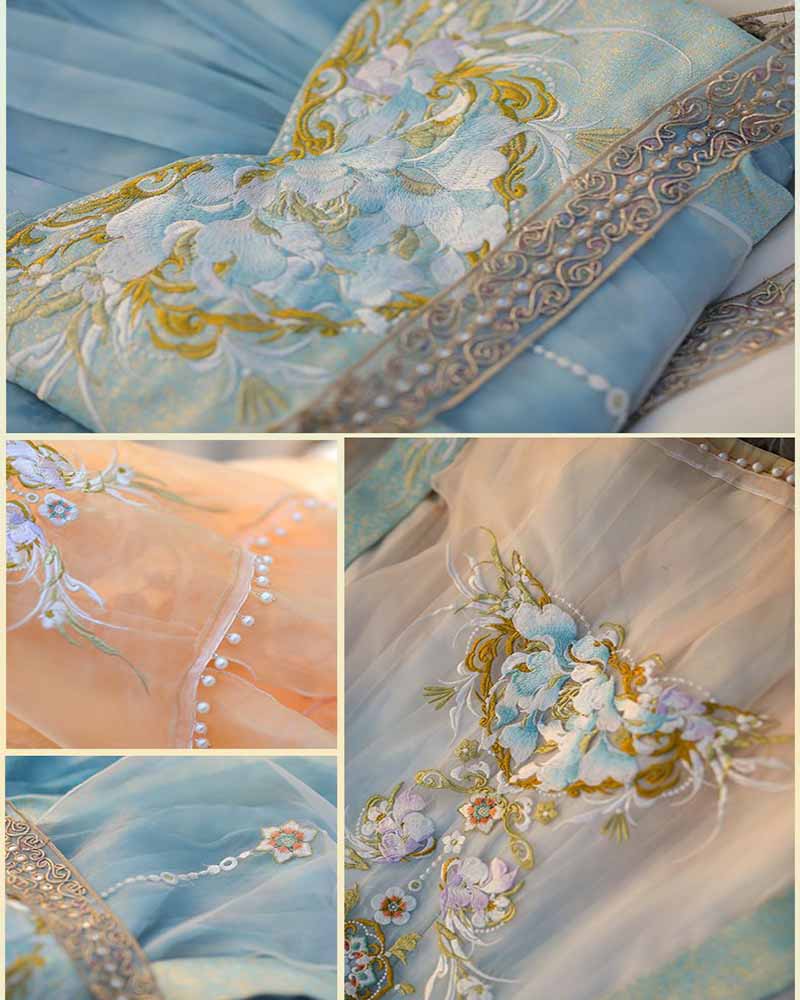 Vestido Hanfu Chinês para Mulh - Embroidery Yellow avaliação e preço